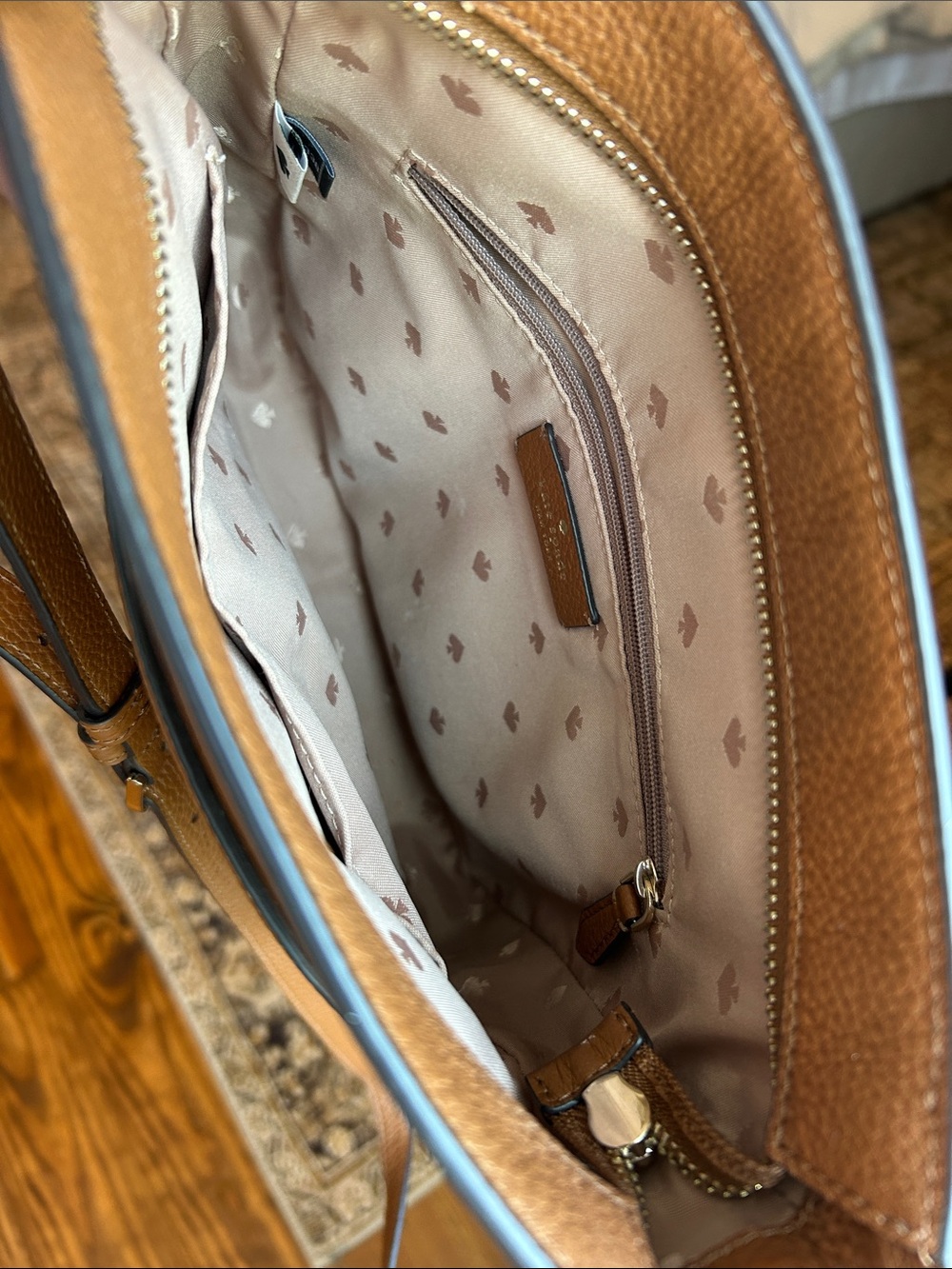 kate spade Pebbled Leather Tan/Brown Crossbody Bag - Picture 4 of 7